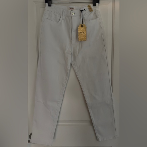 Vibrant White Straight Leg Jeans - Picture 1 of 3